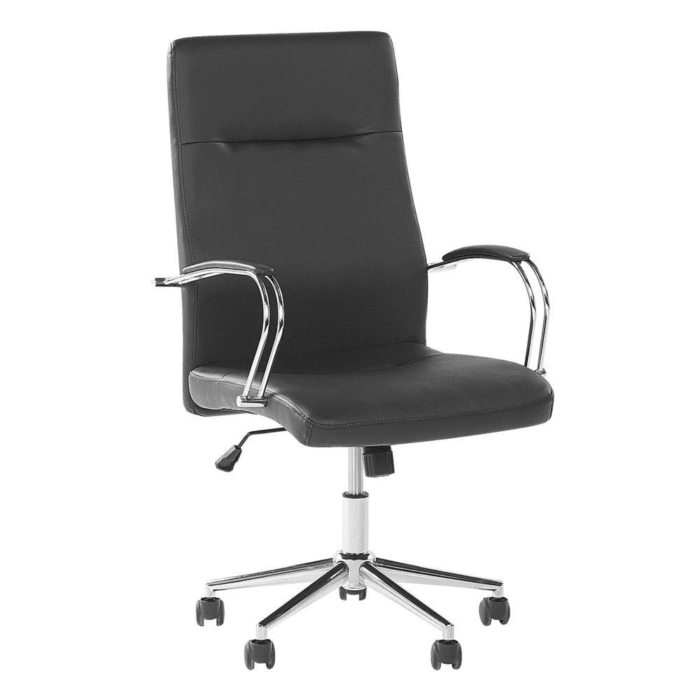 Beliani Kancelárska stolička z umelej kože čierna OSCAR